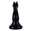 Black Resin Knight Chess Piece, 8"