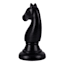 Black Resin Knight Chess Piece, 8"