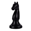 Black Resin Knight Chess Piece, 8"