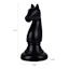 Black Resin Knight Chess Piece, 8"