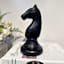 Black Resin Knight Chess Piece, 8"