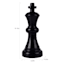 Black Resin King Chess Piece, 10"