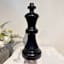 Black Resin King Chess Piece, 10"