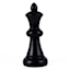 Black Resin Queen Chess Piece, 10"