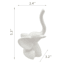 White Porcelain Elephant Figurine, 2x5