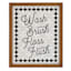 Wash Brush Floss Flush Bathroom Sign, 5"