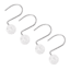 12-Piece Pearl Round Shower Curtain Hooks