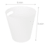 White Round Wastebasket, 5l