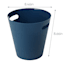 Navy Blue Round Wastebasket, 5l
