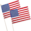 2-Pack Patriotic USA Stick Flags, 12x18