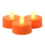 3-Pack Orange LED Tealight Candles