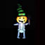 Jack-o'-Lantern Skeleton Halloween Inflatable, 4'