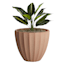 Scalloped Natural Clay Outdoor Planter, Small
