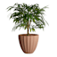 Scalloped Natural Outdoor Clay Planter, Medium