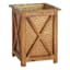 Honeybloom Honey Hammered Metal & Wood Outdoor Planter, Small