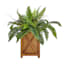 Honeybloom Honey Hammered Metal & Wood Outdoor Planter, Small