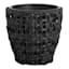 Found & Fable Black Woven Plicker Outdoor Planter, Medium
