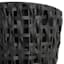 Found & Fable Black Woven Plicker Outdoor Planter, Medium