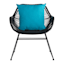 Turquoise Canvas Oversized Square Outdoor Throw Pillow, 20"