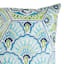 Calista Teal Square Outdoor Throw Pillow, 16"