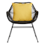 Butter Yellow Canvas Oversized Square Outdoor Throw Pillow, 20"