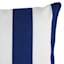 Providence Navy Blue Awning Striped Square Outdoor Throw Pillow, 16"