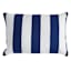 Navy Awning Stripe Lumbar Outdoor Throw Pillow, 14x20