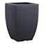 Japi All-Weather Black Modern Square Outdoor Planter, Small
