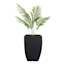 Japi All-Weather Black Lead Modern Square Outdoor Planter, Medium