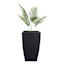 Japi All-Weather Black Lead Modern Square Outdoor Planter, Large