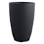 Japi All Weather Proof Black Modern Conic Outdoor Planter, Medium