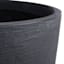 Japi All Weather Proof Black Modern Conic Outdoor Planter, Medium