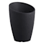 Japi All-Weather Black Modern Angled Outdoor Planter, 27"