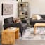 Crosby St. Hadley Tufted Back Accent Chair, Charcoal Grey