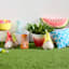 Watermelon Slice Outdoor Throw Pillow, 14x26
