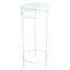 White Round Metal Plant Stand, Large