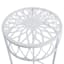 White Round Metal Plant Stand, Medium