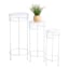 White Round Metal Plant Stand, Medium