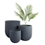 Japi Charcoal Grey Rustic Cask Outdoor Planter, Large
