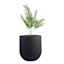 Japi Black Lead Rustic Cask Outdoor Planter, Large