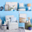 Ty Pennington Niagara Blue Textured Woven Throw Pillow, 20"