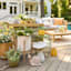Honeybloom Textured Metal Planter Stand, Extra Large