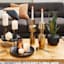 Crosby St. Black Wooden Round Decorative Tray, 12"