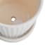 Indoor White Buttoned Up Ceramic Pot, Small
