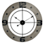 Ty Pennington Grey Arabic Wooden Round Wall Clock, 24"