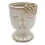 Indoor Mini Ceramic Face Pot with Bow, 4"