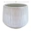 Indoor Ivory Lines Ceramic Planter, 5x4