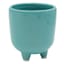 Indoor Teal Footed Ceramic Pot, Extra Small