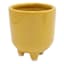 Indoor Amber Footed Ceramic Pot, Extra Small
