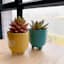 Indoor Amber Footed Ceramic Pot, Extra Small